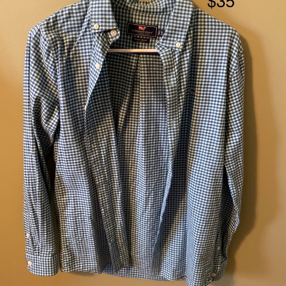 Vineyard Vines Flannel button down youth size Large - Picture 2 of 2